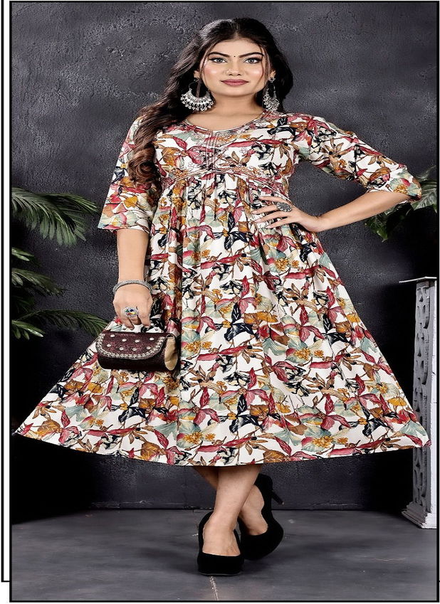 Alia Series 3 A Premium Rayon Printed Long Kurti Catalog